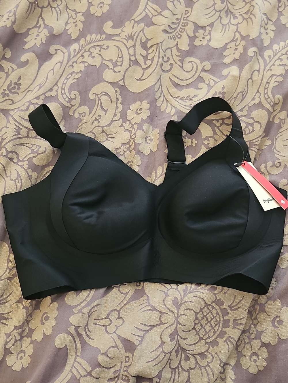 Popilush Seamless Black Wireless Bra - Women's Intimates 3xl #1